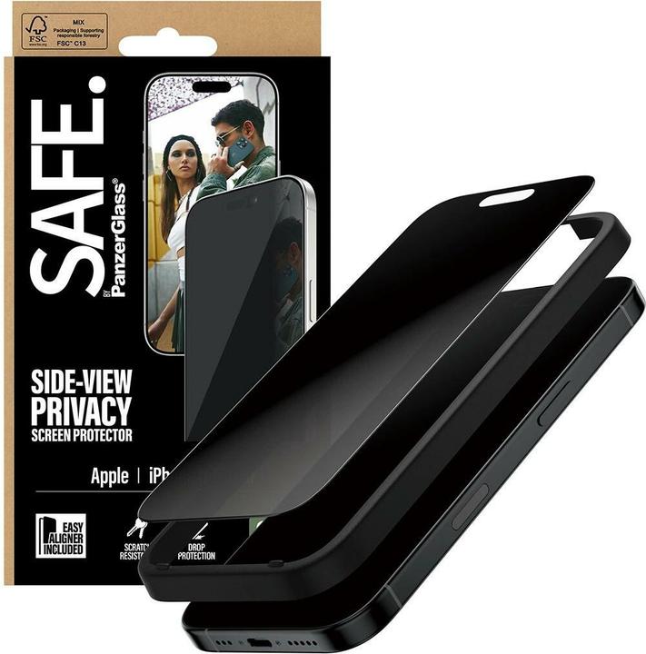 Immagine prodotto PanzerGlass SAFE. Privacy Screen Protector (1 Pezzo/i, Apple iPhone 16 Pro, Apple iPhone 17)