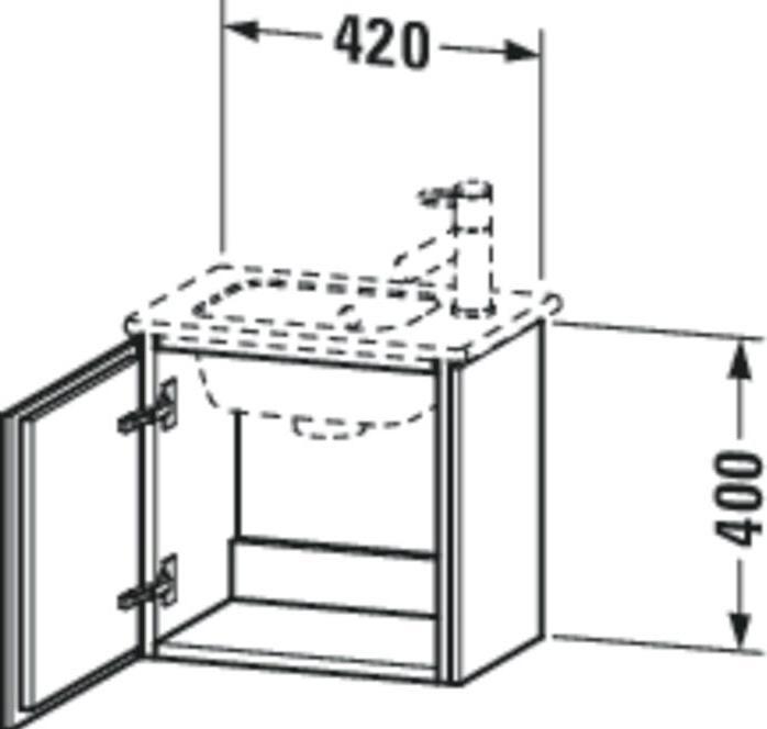 Immagine prodotto Duravit Mobiletto L-CUBE 294x420x400mm Ans li noce spazzolato (42 x 29,5 x 40 cm)