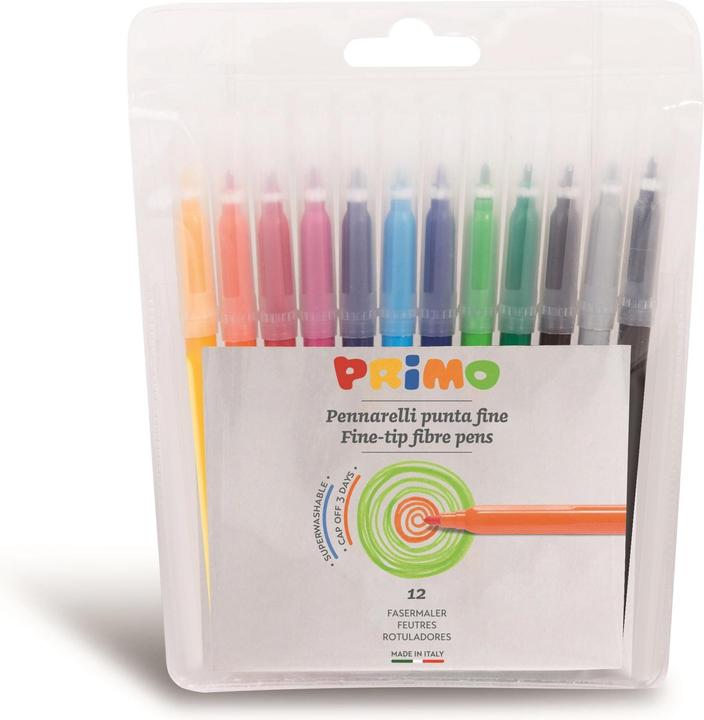 Produktbild Primo Fasermaler Assortiert, 12 Stück (12x)