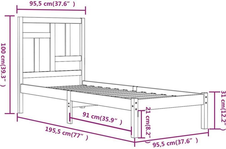 Produktbild vidaXL Raychel (90 x 190 cm)
