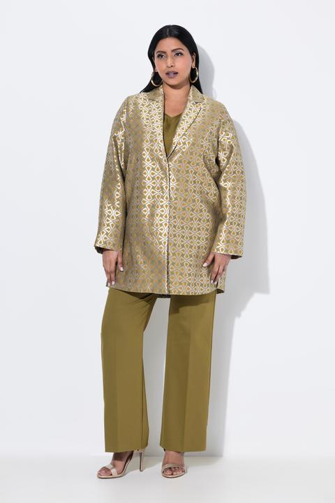 Immagine prodotto Ulla Popken Giacca dal taglio svasato con jacquard, revers e maniche a 3/4 (58)