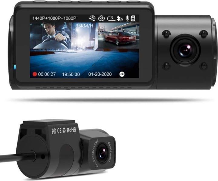 Produktbild Vantrue N4 (Bluetooth, Eingebautes Display, Eingebautes Mikrofon, GPS-Empfänger, WLAN, 4K)