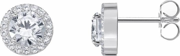 Thomas Sabo Halo-Ohrstecker mit weissem Stein im Brillantschliff (925 Sterlingsilber)