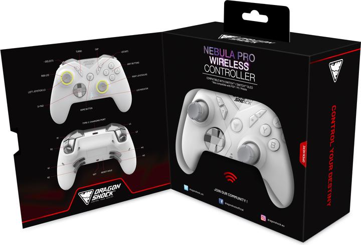 Image du produit DragonShock Contrôleur Nebula Pro sans fil blanc Switch (Switch)