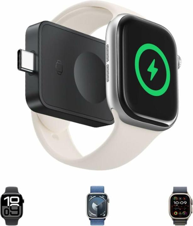 Productafbeelding Baseus MagPro 2.5W Magnetic Inductive Charger for Apple Watch - Black (2.50 W)