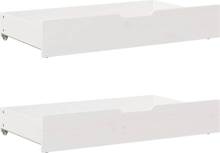 Produktbild vidaXL Kinderbett Hausbett Holzbett mit Schubladen 80x160cm Massivholz Kiefer (80 x 160 cm)