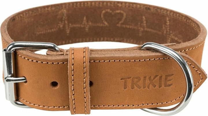Produktbild Trixie Rustic Fettleder-Halsband Heartbeat (M, Hund)