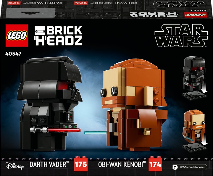 Immagine prodotto LEGO BrickHeadz - Obi-Wan Kenobi e Darth Vader (40547, LEGO Brickheadz)