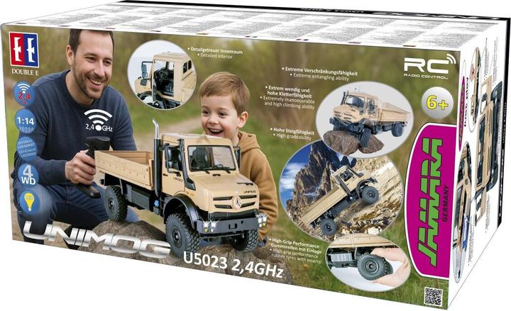 Actual product image Jamara Kids Mercedes -Benz Unimog U5023 1:14 beige 2,4GHz