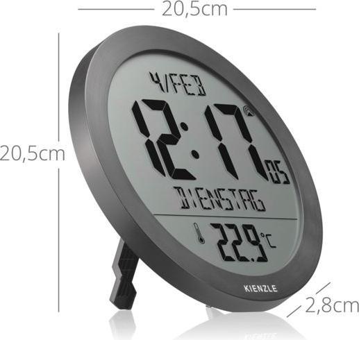 Produktbild Kienzle Funkuhr mit Innentem- peratur, anthrazit