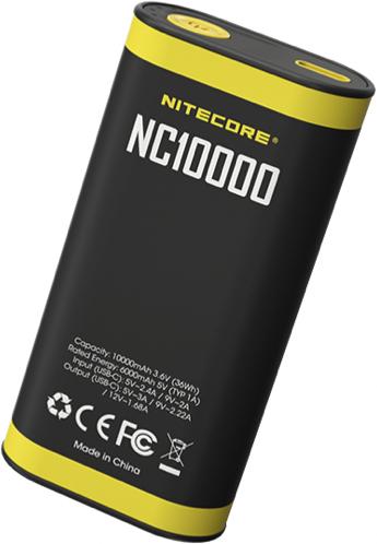 Nitecore Powerbank NC10000 - 10000mAh, 50 Lumen LED-Licht (10000 mAh, 37 Wh)