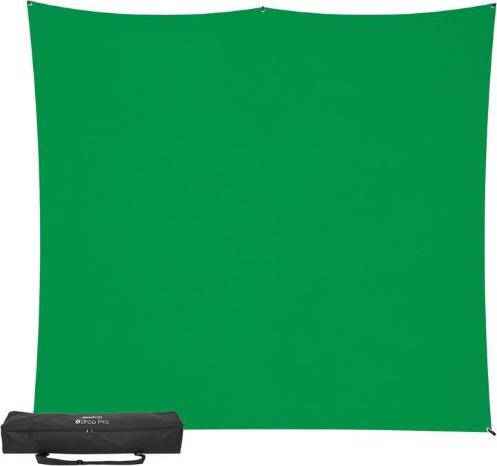 Produktbild Westcott X Drop Pro Kreukbestendige Achtergrond Kit Chroma Key Green Screen (8' x 8') (8 cm, 1100 cm)