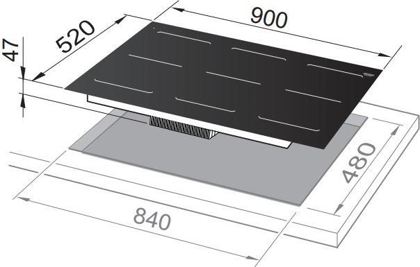 Image du produit De'Longhi De?Longhi SLI 906 Black Plaque de cuisson encastrée 90 cm Plaque de cuisson à induction 6 Cuisine(s)
