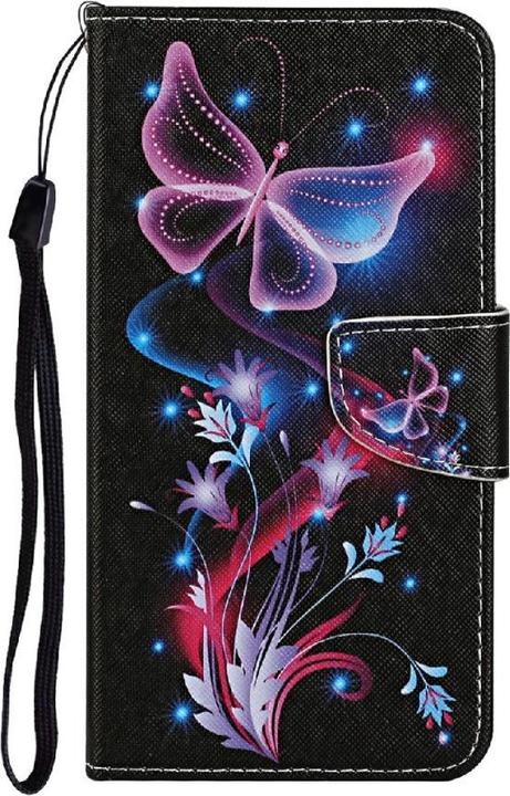 Actual product image Cover-Discount Galaxy A22 4G - leather case butterfly black (Samsung Galaxy A22)