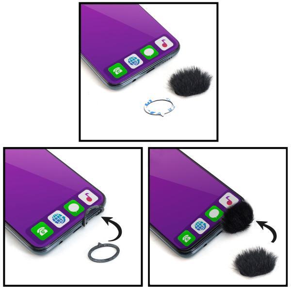 Produktbild keepdrum WS06 Windschutz für Smartphone 10x (Fell)