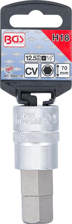 Actual product image BGS Bit Socket 12.5 mm (1/2") internal Hexagon 18 mm (Allen screw)