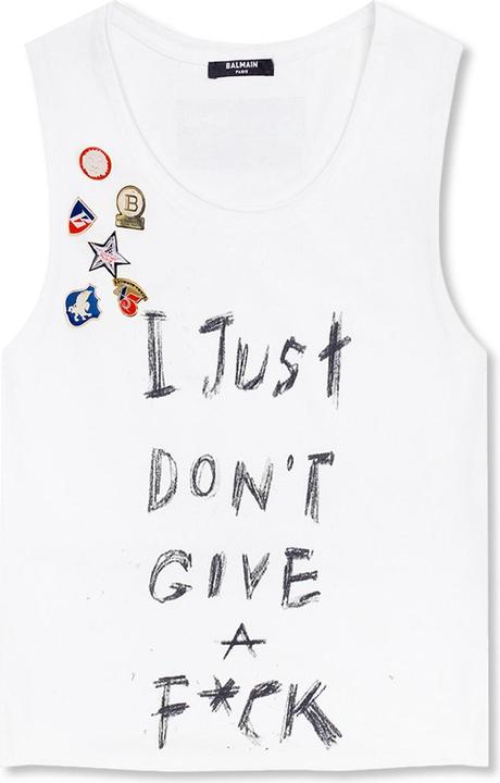 Produktbild Balmain Printed Cotton Cropped T-Shirt (M)