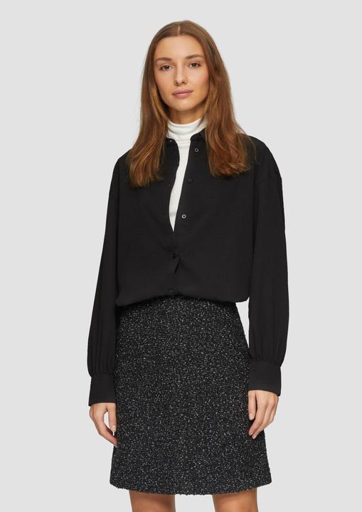 Image du produit s.Oliver Bluse Strukturierte Hemdbluse mit Raffung (40)
