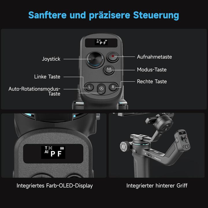 Actual product image Feiyu SCORP-C2 3-Axis Handheld Gimbal for Camera (Single-lens reflex camera, System camera, 3.50 kg)