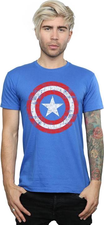 Produktbild Avengers Captain America TShirt mit zerkratztem Schild (XL)