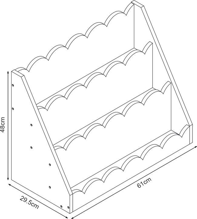 Produktbild En.Casa Kinderregal Vestnes 48x61x30 cm Cotton Candy/Weiss (61 x 29.50 x 48 cm)