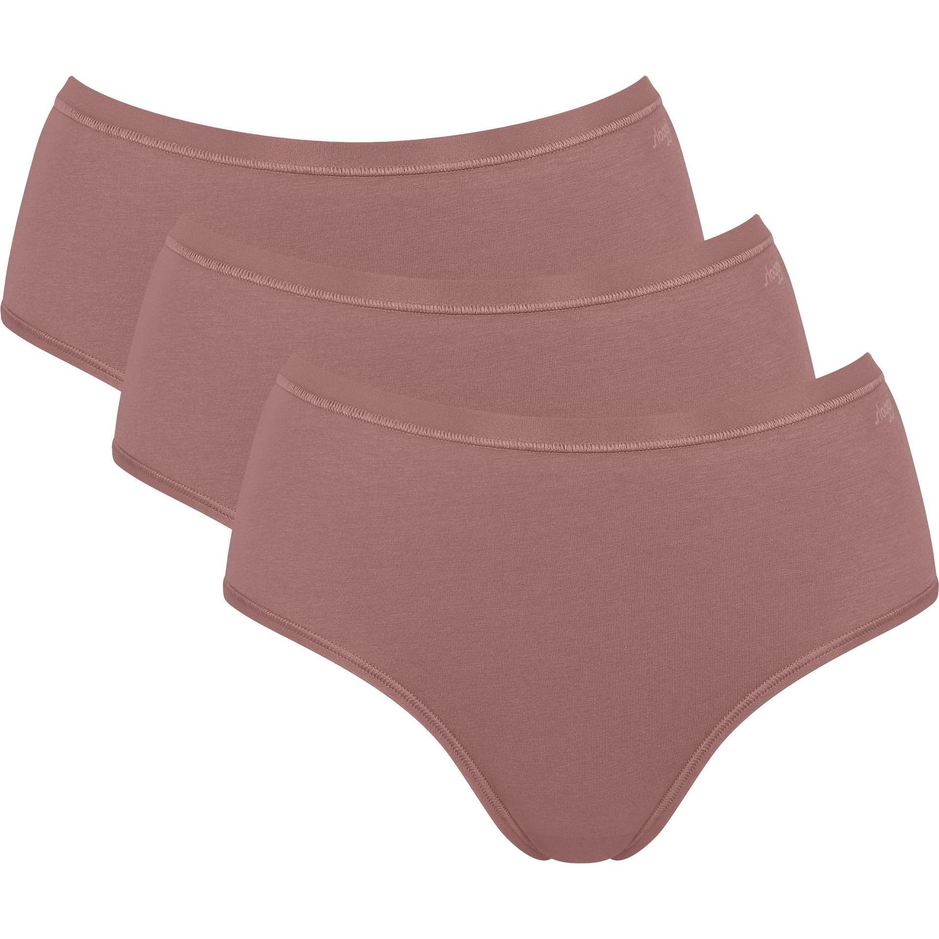 Sloggi, Damen, Unterhosen, 3er Pack GO Daily Cotton Midi Slip, Braun, (M, 3er Pack)