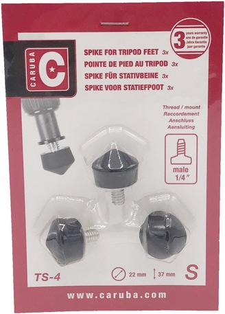Produktbild Caruba 1/4" Statief Voetje Rubber / 22mm (3 stuks) (Stativklemme)