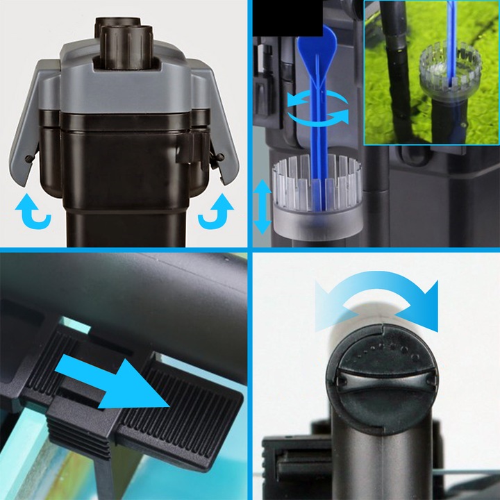 Immagine prodotto SunSun HBL-803 Filtre suspendu Hang On Filter 500l/h 6W pour Aquariums jusqu'à 150 litres (150 l, Acqua salata, Acqua dolce)