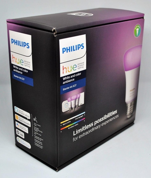 Produktbild Philips Hue White & Color Ambiance Starterset (E27, 10 W, 806 lm, 5 x, G)