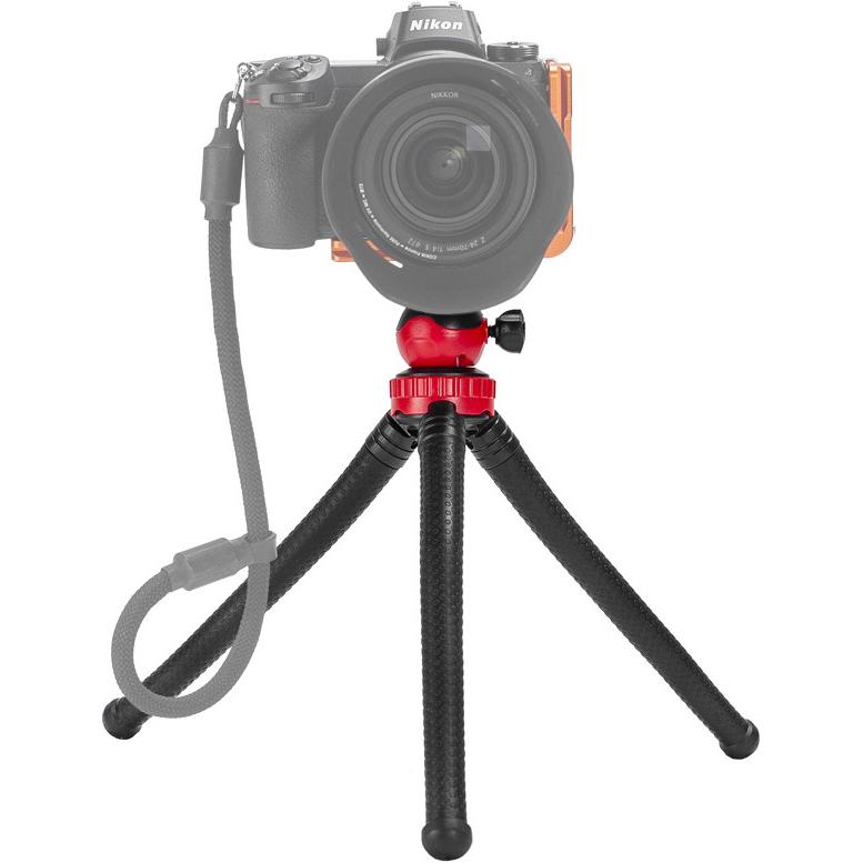 Thumbnail - Caruba Flexstar 50 Flexibele Ministatief met Balhoofd (Kunststoff), Stativ, Rot, Schwarz