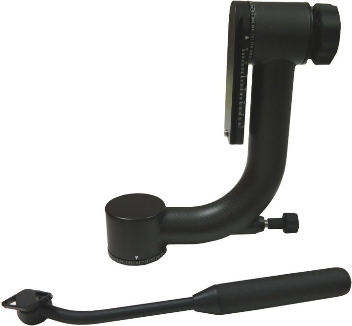 Actual product image Caruba Swinghead Carbon + afneembare hendel (Stand adapter)