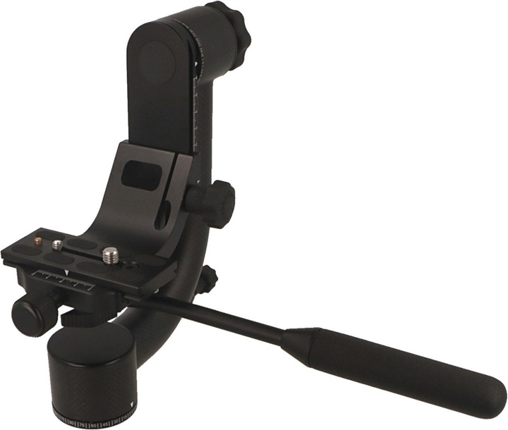 Actual product image Caruba Swinghead Carbon + afneembare hendel (Stand adapter)