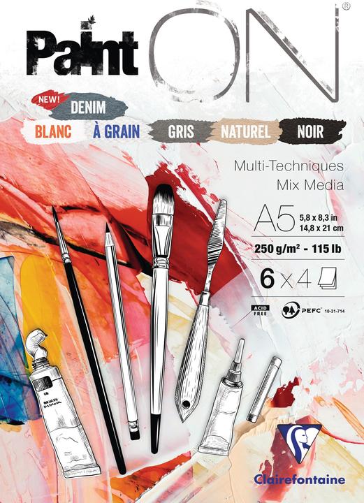 Actual product image Clairefontaine Paint'On Block A5 (250 g/m², 24 x)
