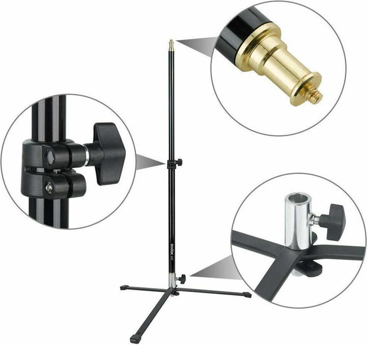 Actual product image Godox 90F Foldable Floor Light Stand with Removable Base (87 cm, 3 kg)