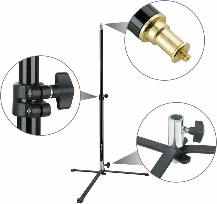 Immagine prodotto Godox Stativo da terra pieghevole 90F con base rimovibile (87 cm, 3 kg)