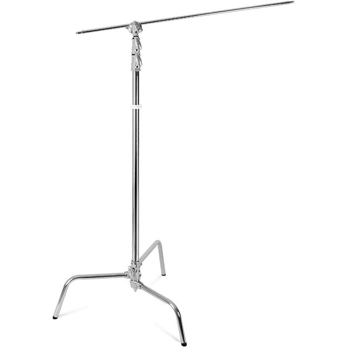 Godox 240CS C Stand with Arm & Grip Head 240cm (240 cm, 10 kg), Lampenstativ, Silber