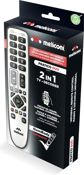 Actual product image Meliconi Gumbody Pratico 2+ (Universal remote control, Miracast)