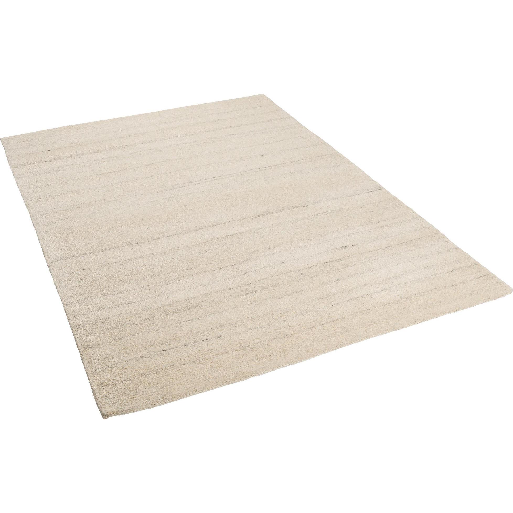 Theko, Teppich, Natur Teppich Berber Aruna Wollweiss Meliert (90 x 160 cm)