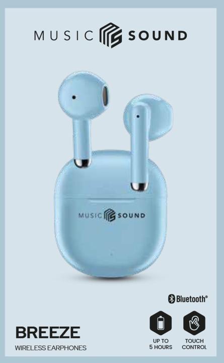 Immagine prodotto Music Sound Breeze Auricolare Bluetooth a capsula con case colorata (Nessuna cancellazione del rumore, 3.50 h, Senza fili)