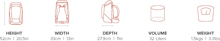 Actual product image F-Stop F stop Lotus Nasturtium (Orange) (Photo backpack, 32 l)