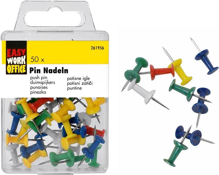 Easy Work Pin needles coloured 50 pieces (12 Piece, 95 mm)
