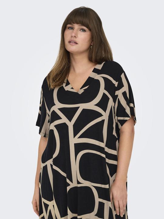Produktbild Only Normal geschnitten V-Ausschnitt Midikleid Kleid (L)