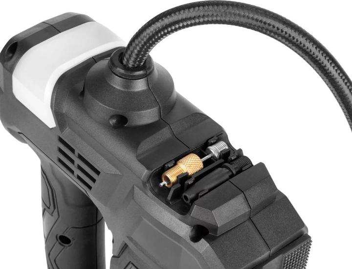 Produktbild Stahlwerk Akku Druckluftkompressor – 72 Watt Leistung und 2000 mAh Akku (10.30 Bar)