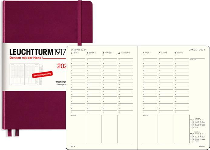 Image du produit Leuchtturm1917 Leuchtturm 1w/2svert.Medium Hc Pred (14 x 21 cm, Allemand)