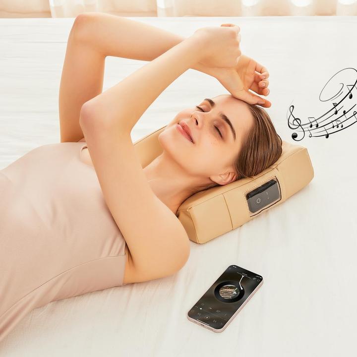 Image du produit Lux Massage Cuscino Massaggiante Bluetooth con Supporto per Viso e Audio Alta Fedeltà Music Master