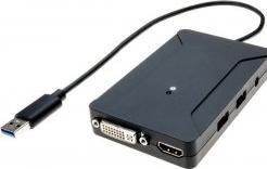 Actual product image Générique Usb 3.0 graphic card dual screen hdmi+dvi + hub 2 port