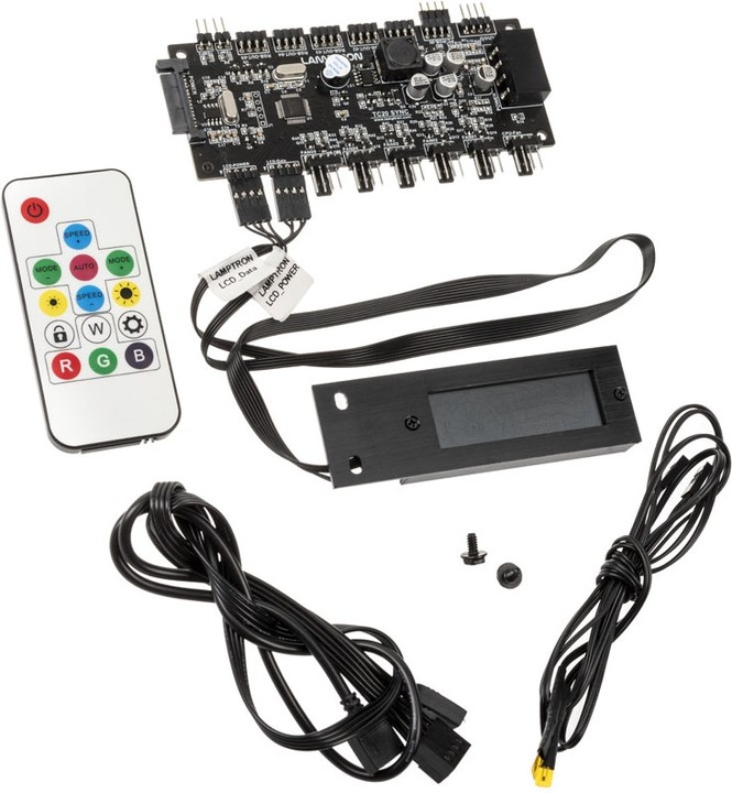 Actual product image Lamptron TC20 Sync Edition PWM fan controller and RGB controller - PCI (6 Fan)
