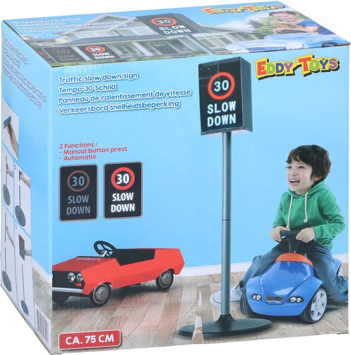 Actual product image Eddy Toys Traffic slow down sign 30 B/O