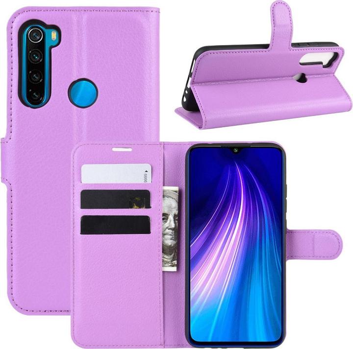 Cover-Discount Xiaomi Redmi Note 8T- Leder Etui Hülle violett (Xiaomi Redmi Note 8T)
