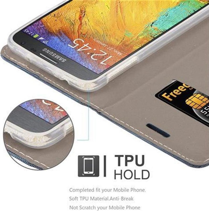 Produktbild Cadorabo Book Jeans Optik Cover (Samsung Galaxy Note 3 Neo)